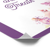 ラブパープルハロウィンスイーツとお菓子の秋 ポスター (角)