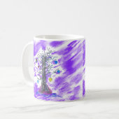 ラブパープルマグカップの木 コーヒーマグカップ (正面左)
