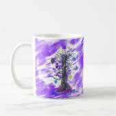 ラブパープルマグカップの木 コーヒーマグカップ (左)