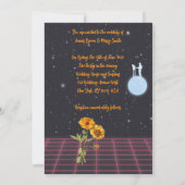 ラブヒマワリの天の結婚キャンバス 招待状 (裏面)