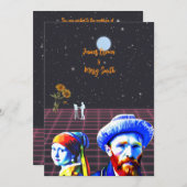 ラブヒマワリの天の結婚キャンバス 招待状 (正面/裏面)