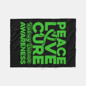 ラブヒーリングキドニー病認識度 フリースブランケット (正面(横))