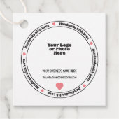 ラブビジネスインサートで手作り – ピンクハート フェイバータグ (正面)