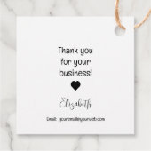 ラブビジネスインサートで手作り – モノクロ フェイバータグ (裏面)