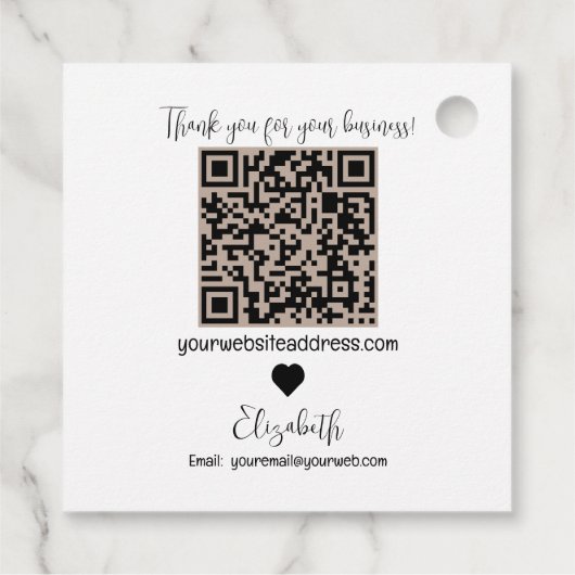 ラブビジネスプロモで手作り – Kraft フェイバータグ (裏面)