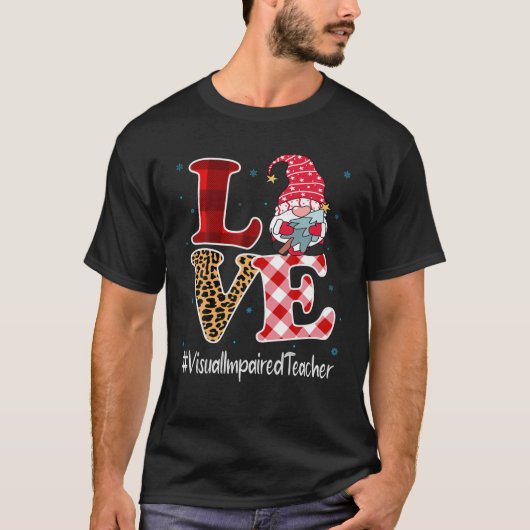 ラブビジュアル障害先生格言クリスマスマッチ Tシャツ (正面)