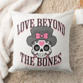 ラブビヨントザボーンズモダンレトロスカル クッション (ブランケット)