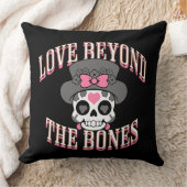 ラブビヨントザボーンズモダンレトロスカル クッション (ブランケット)