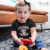 ラブビヨントザボーンズモダンレトロスカル ベビーTシャツ