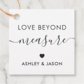 ラブビヨンドメジャーギフトラベル結婚、のラベル、クラフト フェイバータグ (正面)