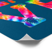 ラブビーグル絞り染めドッグママパパ ポスター (角)