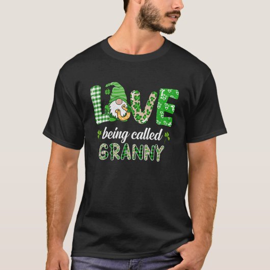 ラブビーズグラニー格言格子戸St patricksD Tシャツ (正面)