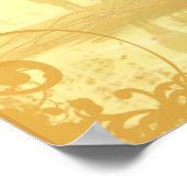 ラブビーチカップルが怒って渦巻き ポスター (角)