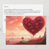 ラブビーチ：手紙を書いて - バレンタインカード シーズンカード (正面/裏面)