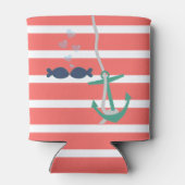 ラブビーパーソナライズされたシーいかり 缶クーラー (裏面)