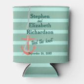 ラブビーパーソナライズされたシーいかり 缶クーラー (正面)