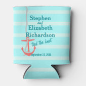 ラブビーパーソナライズされたシーいかり 缶クーラー (正面)