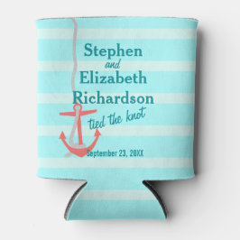 ラブビーパーソナライズされたシーいかり 缶クーラー