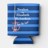 ラブビーパーソナライズされたシーいかり 缶クーラー (正面)