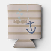 ラブビーパーソナライズされたシーいかり 缶クーラー (裏面)