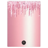 ラブビーブバレンタインピンクグリッタードリップカスタム クリップボード (裏面)