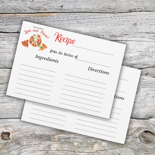 ラブピイタリアンザパーティーブライダルシャワーレシピカード