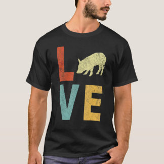 ラブピグピグ引用文レトロ Tシャツ