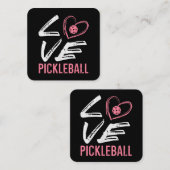 ラブピックボールハートピックボール女性ガールズキッズ スクエア名刺 (正面/裏面)