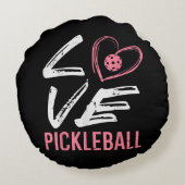 ラブピックボールハートピックボール女性ガールズキッズ ラウンドクッション (裏面)