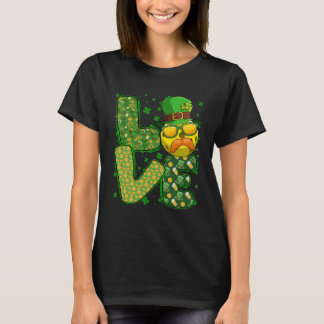 ラブピックボールレプレショーンシャムロックSt patricksダ Tシャツ