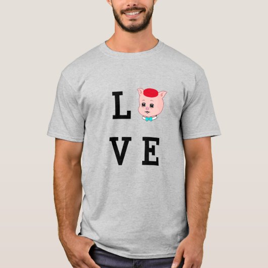 ラブピッグのキャラクター Tシャツ (正面)