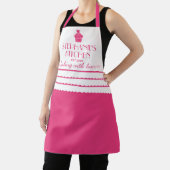 ラブピパーソナライズされたンク付きカップケーキネームベーキング エプロン (インサイチュ)
