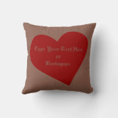 ラブピローバレンタインズラブ装飾用クッションカスタム クッション (裏面)