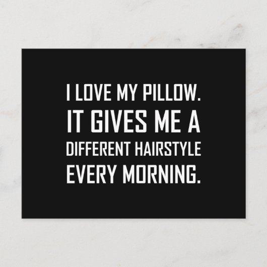 ラブピロー違うヘアおもしろい ポストカード (正面)