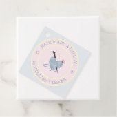 ラブピンクとブルーヤーンクラフトで手作り フェイバータグ (インサイチュ)