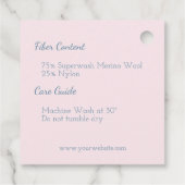 ラブピンクとブルーヤーンクラフトで手作り フェイバータグ (裏面)