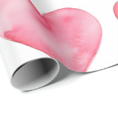 ラブピンクと赤の水色のハートパターン ラッピングペーパー (ロールコーナー)