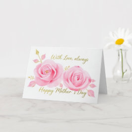 ラブピンクのバラと母の日ママ カード