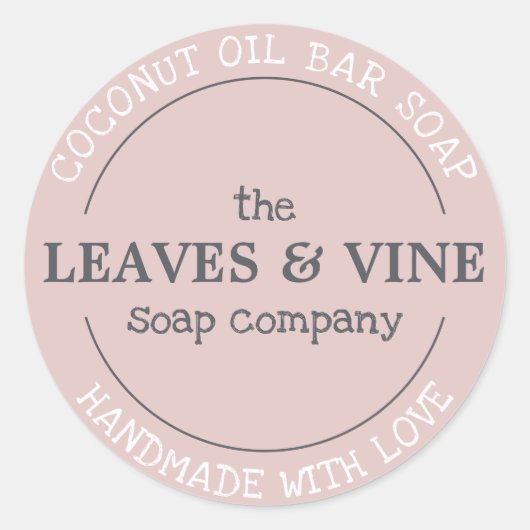 ラブピンクの個人手作り ラウンドシール (正面)