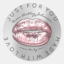 ラブピンクキスグレーメイクアップリップ ラウンドシール