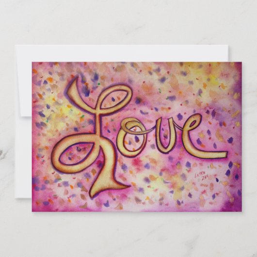 ラブピンクグラマラス招待状または招待状 招待状 (正面)