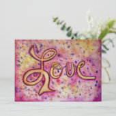 ラブピンクグラマラス招待状または招待状 招待状 (スタンド正面)