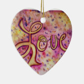 ラブピンクグラマラス絵画アートオーナメント セラミックオーナメント (右)