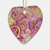 ラブピンクグラマラス絵画アートオーナメント セラミックオーナメント (左)