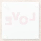 ラブピンクグリッター ガラスコースター (裏面)