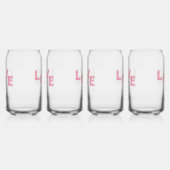 ラブピンクグリッター ガラス缶 (左)