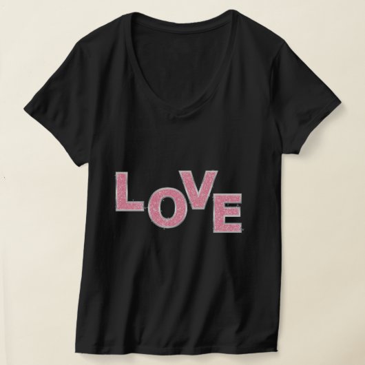 ラブピンクグリッター Tシャツ (レイダウン)