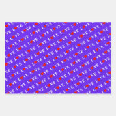 ラブピンクグリーンラベンダー ラッピングペーパーシート (正面)