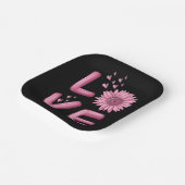 ラブピンクサンフラワースクエア ペーパープレート (傾斜あり)