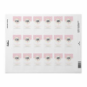 ラブピンクシェブロン製包装ラベルラベル ラベル (フルシート)